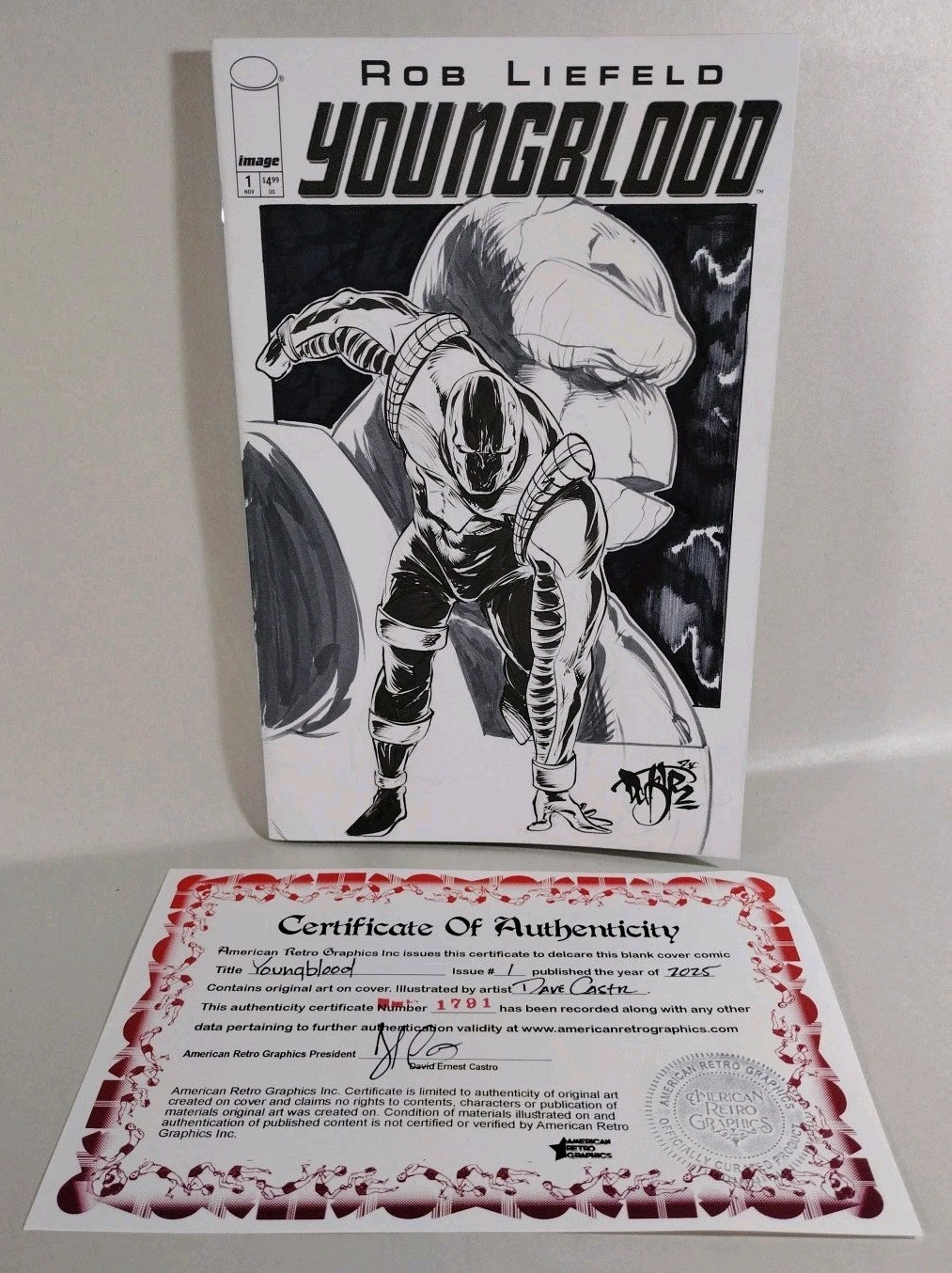 Youngblood #1 (2025) Rob Liefeld Image Sketch Cover Comic W Original DCastr Art