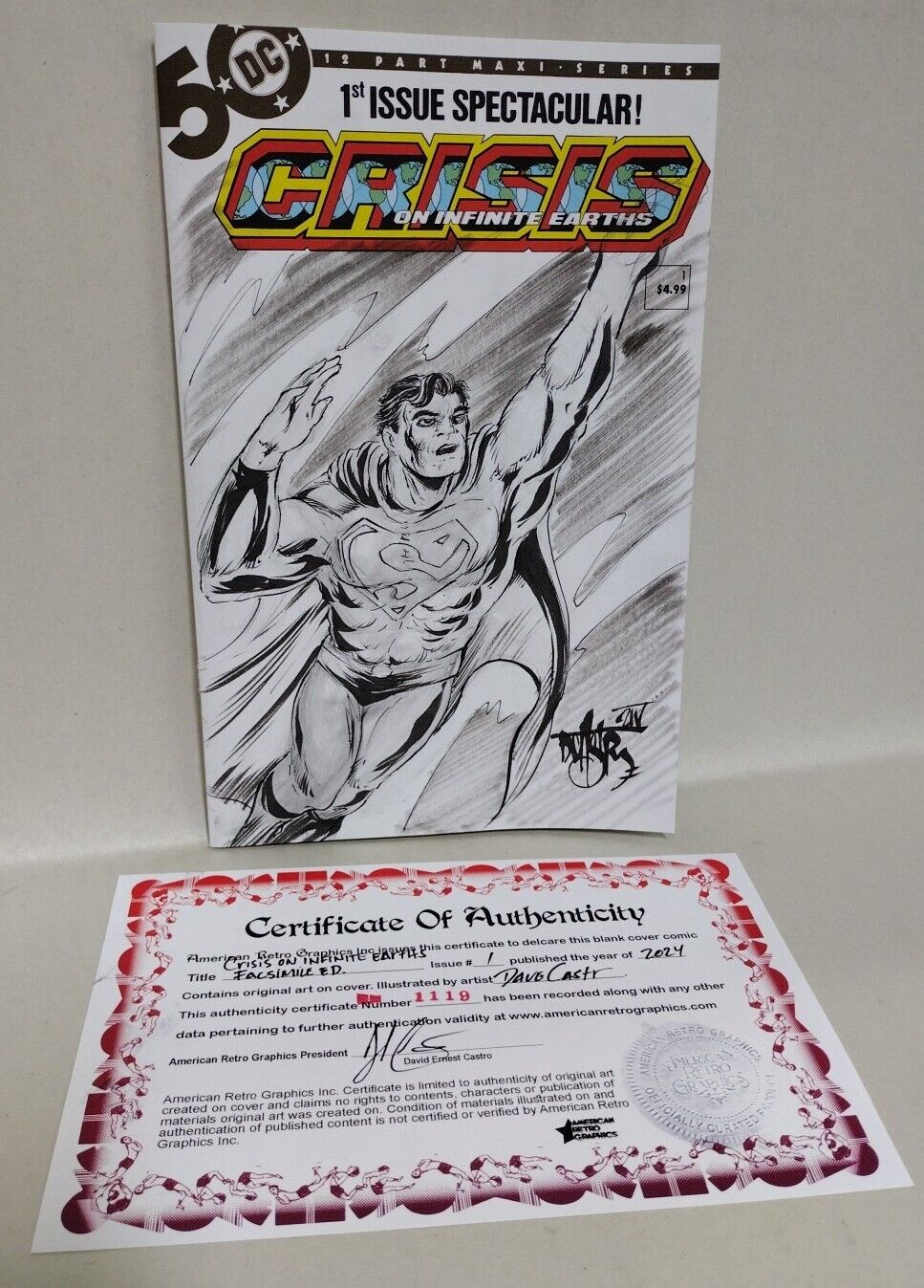 Crisis On Infinite Earths #1 (2024) DC Comic Variant Sketch Cover W Original Art