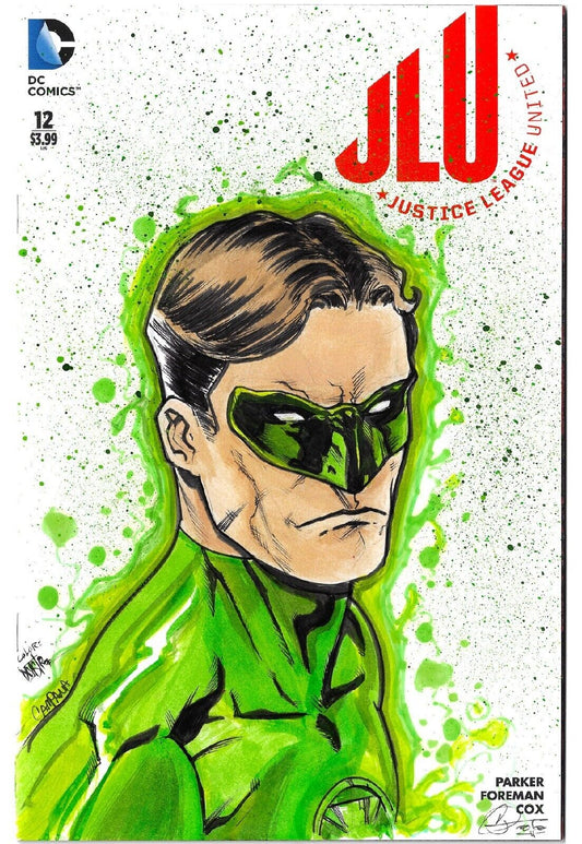 Justice League United JLU #12 DC Comic Sketch Variant W Original Campana Art 