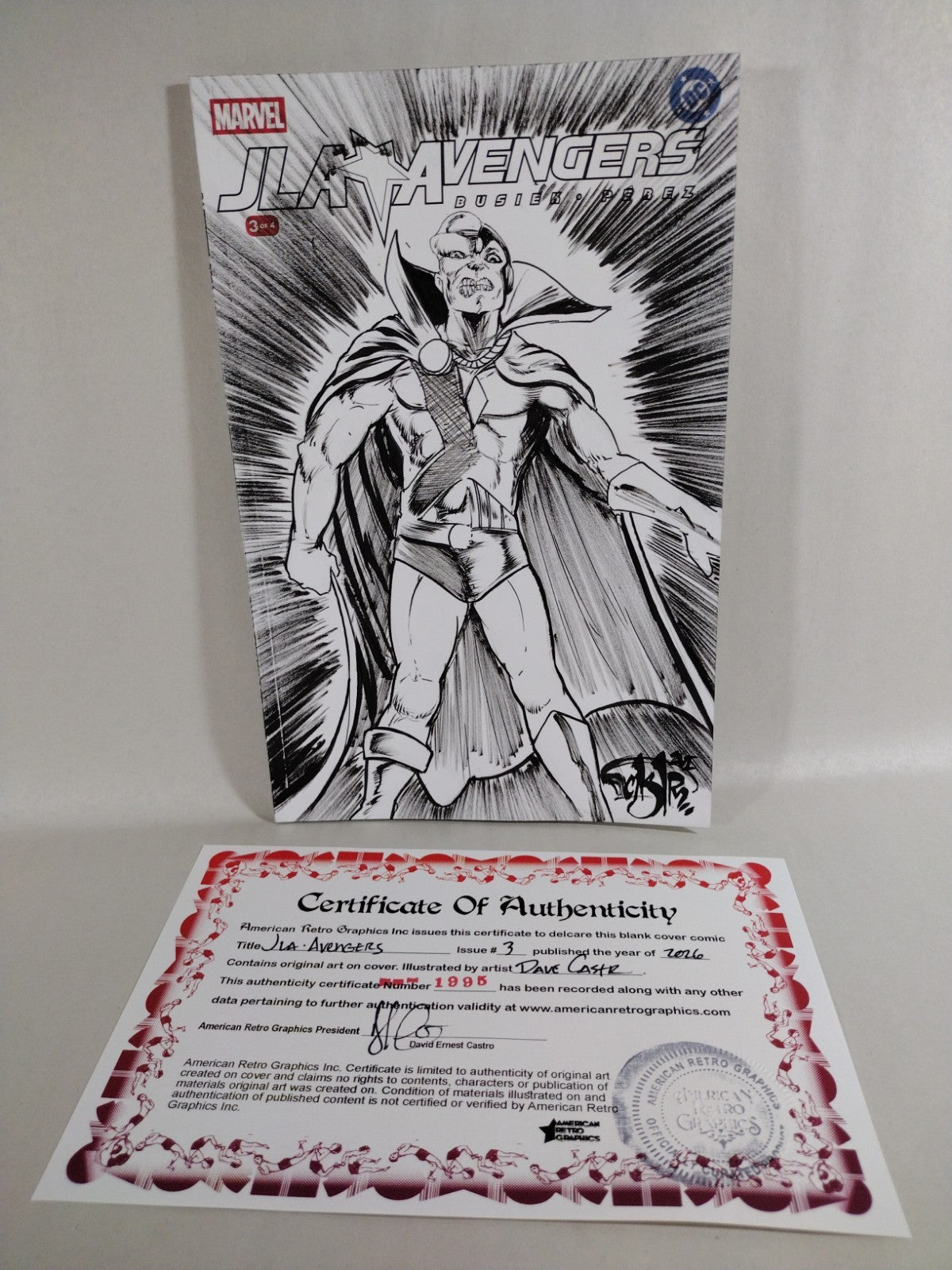 JLA Avengers #3 (2026) DC Marvel Facsimile Sketch Variant W Original DCastr Art
