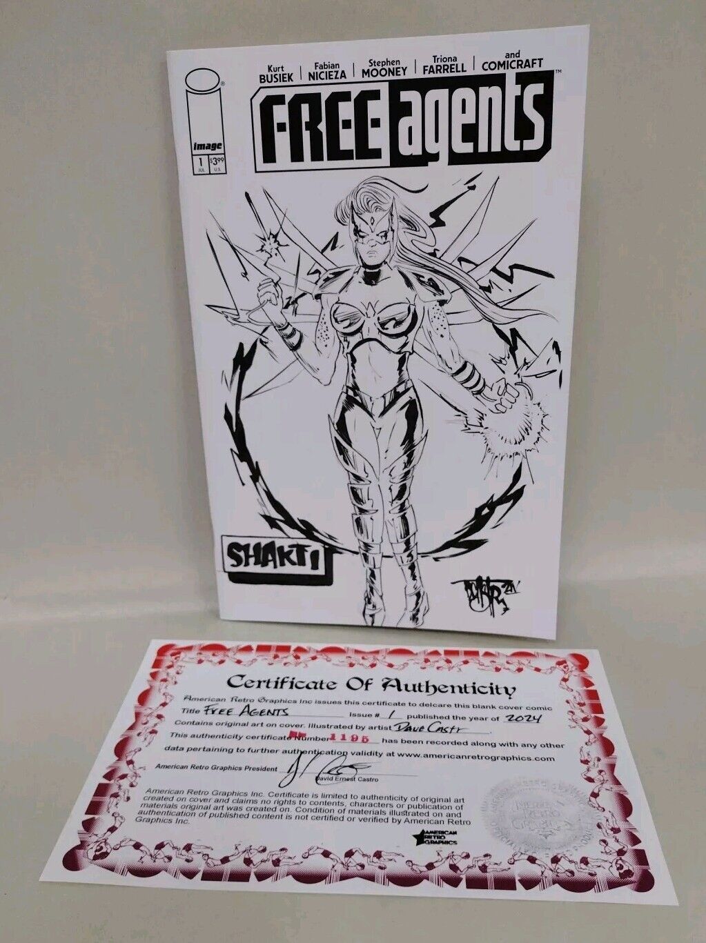 Free Agents 1 (2024) Image Comic Shakti Sketch Variant W Original Dave Castr Art