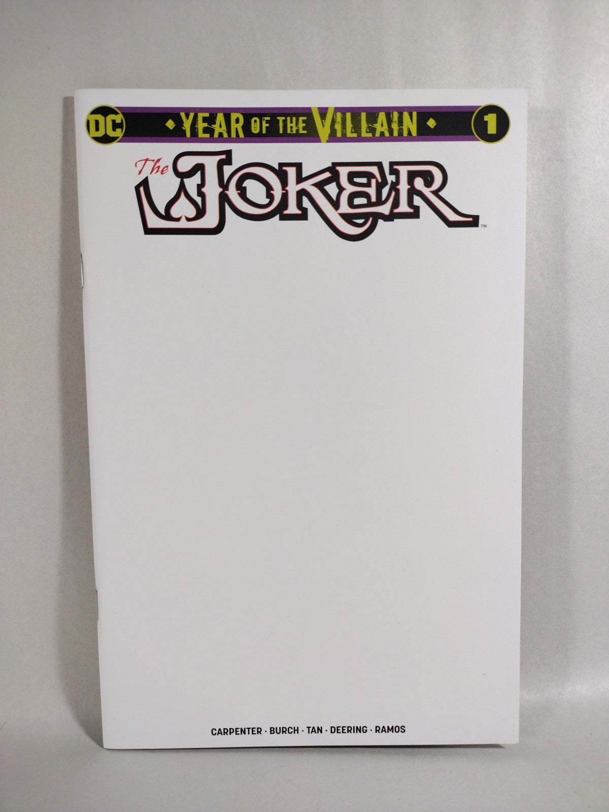 Joker Year Of The Villain #1 (2019) DC Blank Sketch Cover Variant Comic New NM