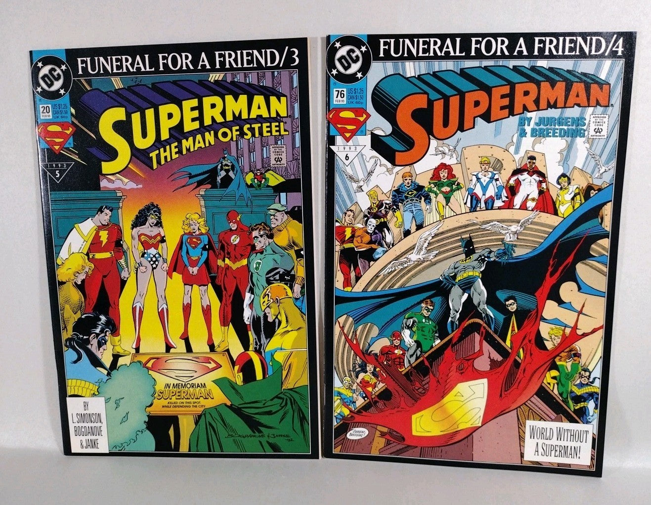 DC Comics Superman Funeral For A Friend Complete Story Arc Pt 1-8 VF-NM