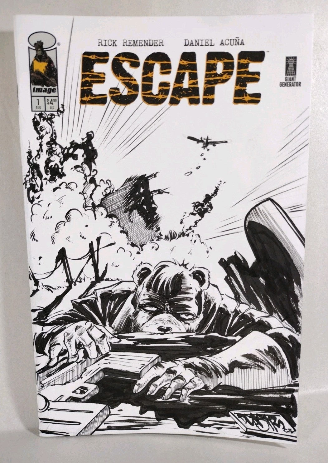 Escape #1 (2025) Image Comic Sketch Cover Variant W Original Dave Castr Art