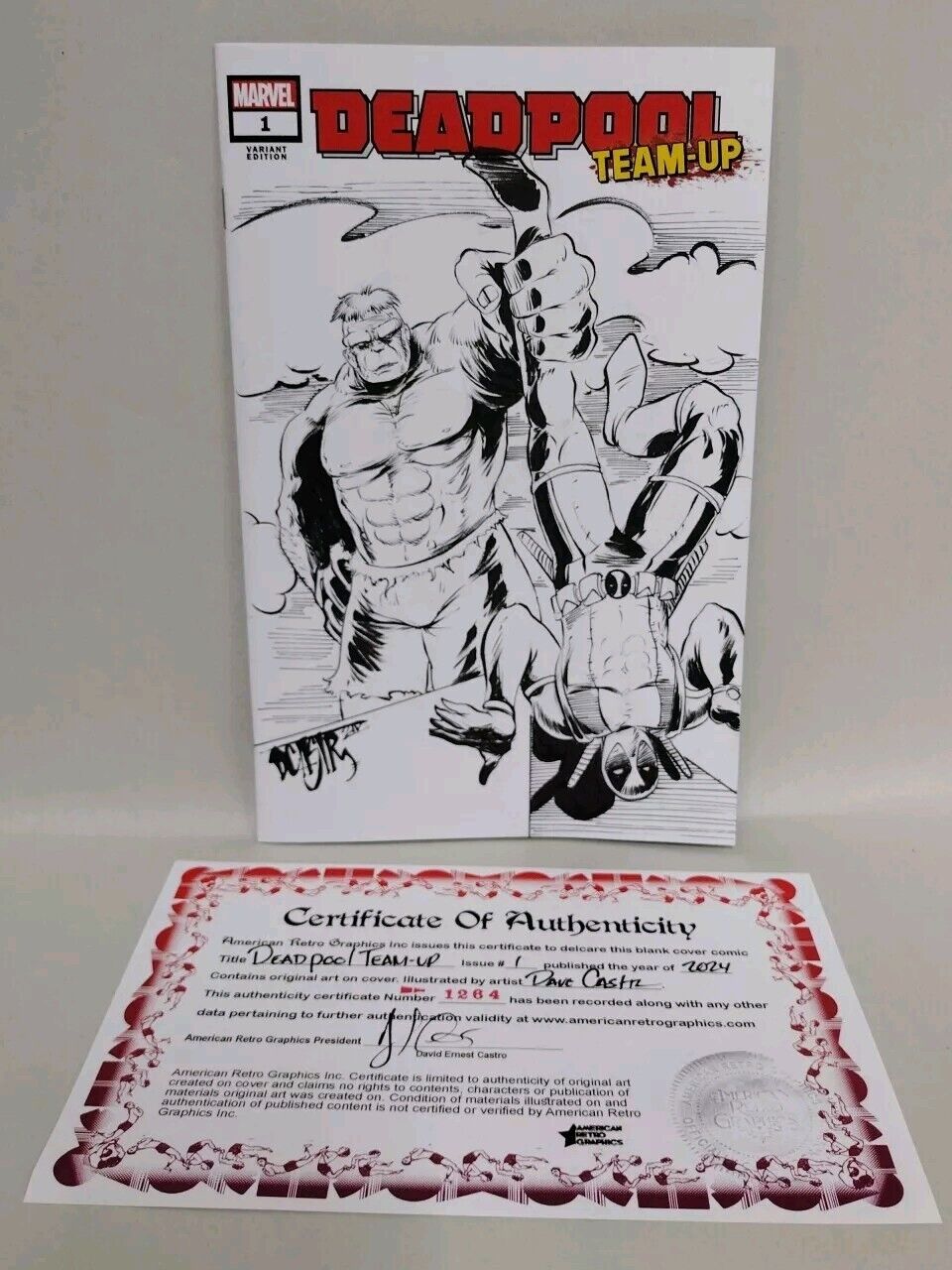 Deadpool Team-Up #1 (2024) Marvel Sketch Variant With Original Dave Castr Art