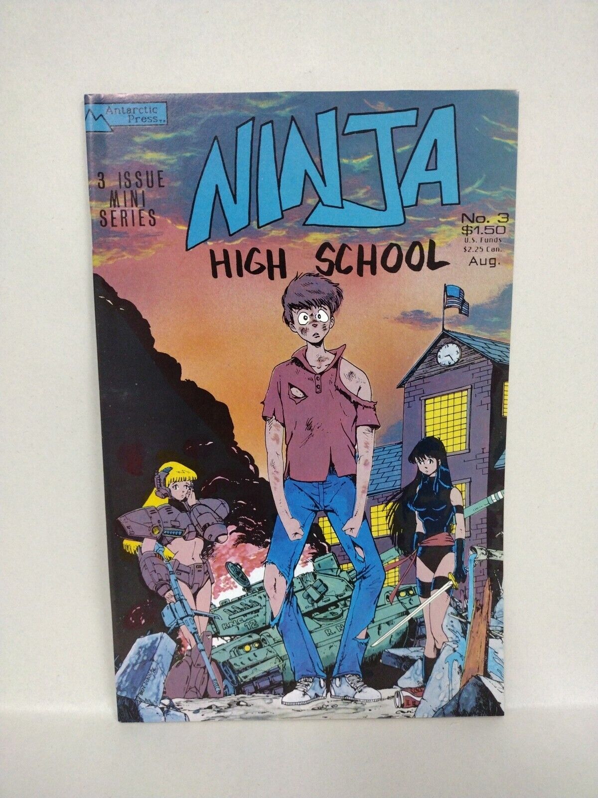 NINJA HIGH SCHOOL 1987 Complete Antarctic Comic Mini Series 1 2 3 1st Appearance