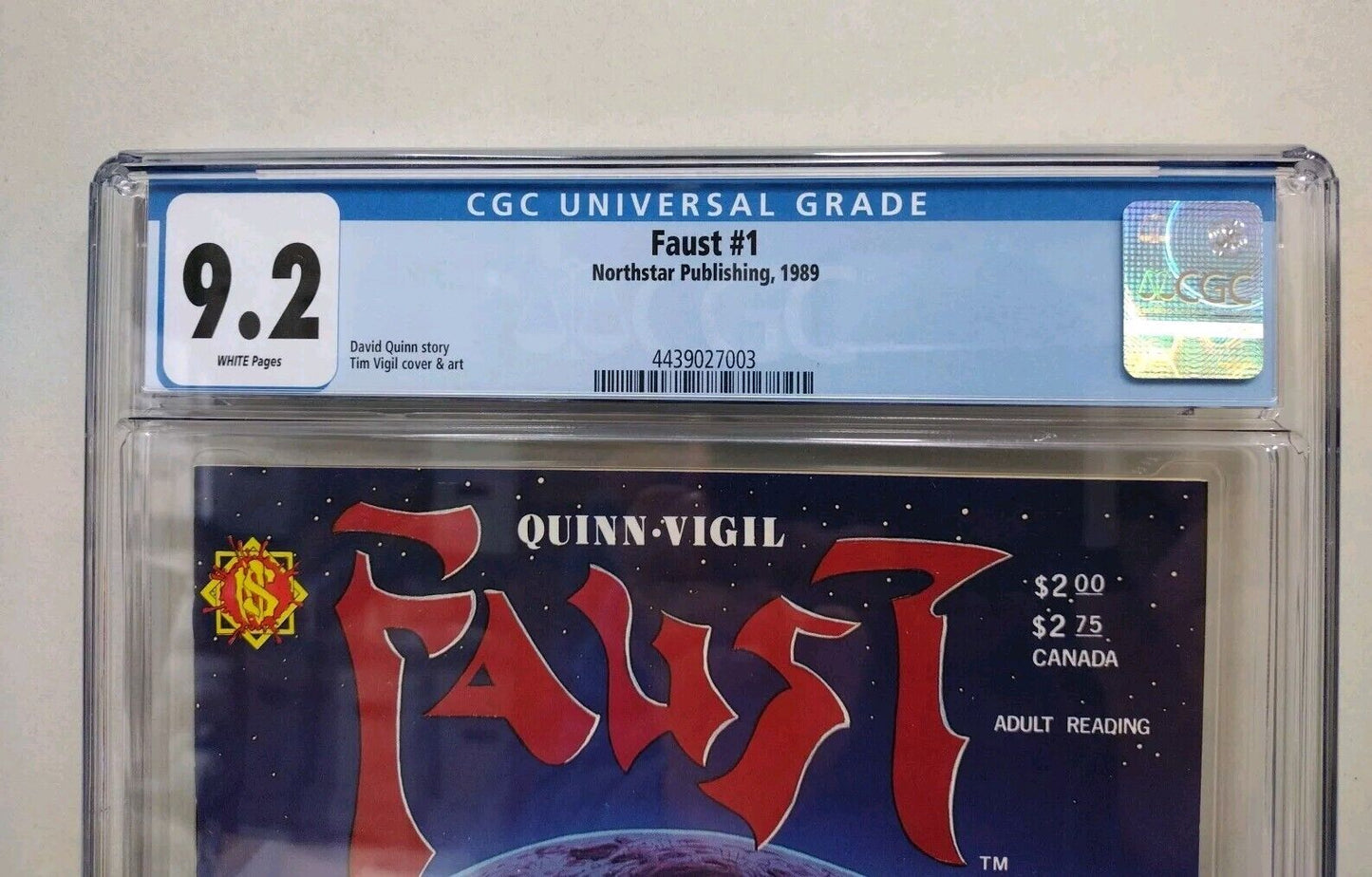 Faust #1 (1989) Northstar Comic Tim Vigil Cover 1st Print CGC 9.2