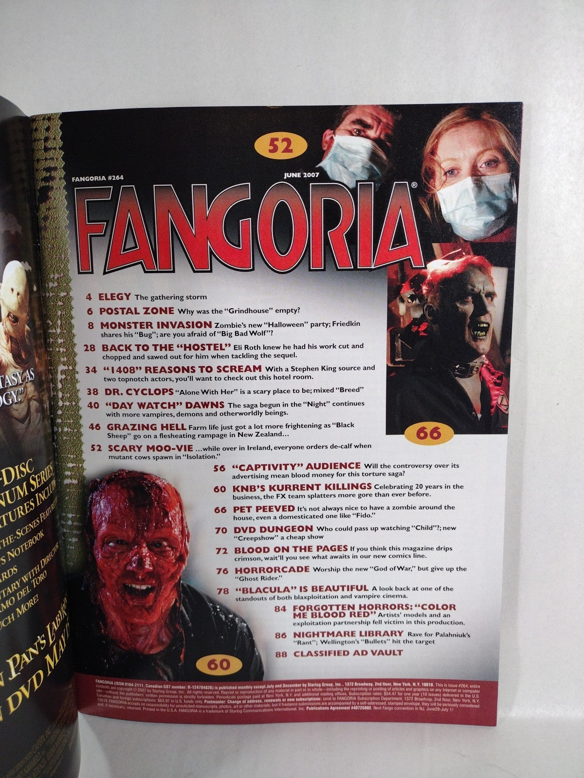 FANGORIA Magazine #264 (2006) Eli Roth Hostel 2 1408 Rob Zombie Halloween NM