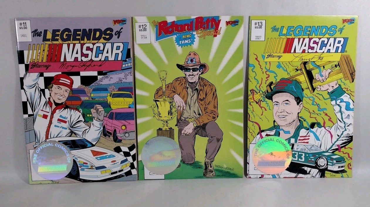 Legends of NASCAR (1992) Vortex Comic #'d Hologram Lot Issues 11 12 13