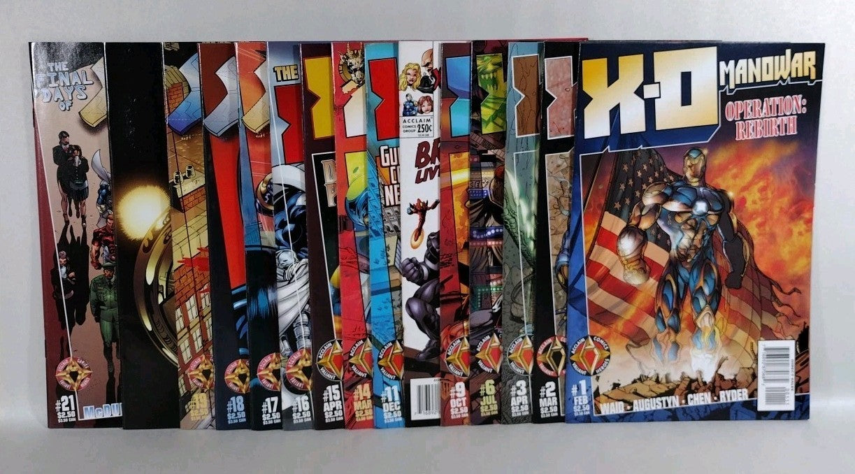 X-O Manowar (1996) Valiant Acclaim Comic Lot Set 1-3 6 9-11 14-21 Reader Copies