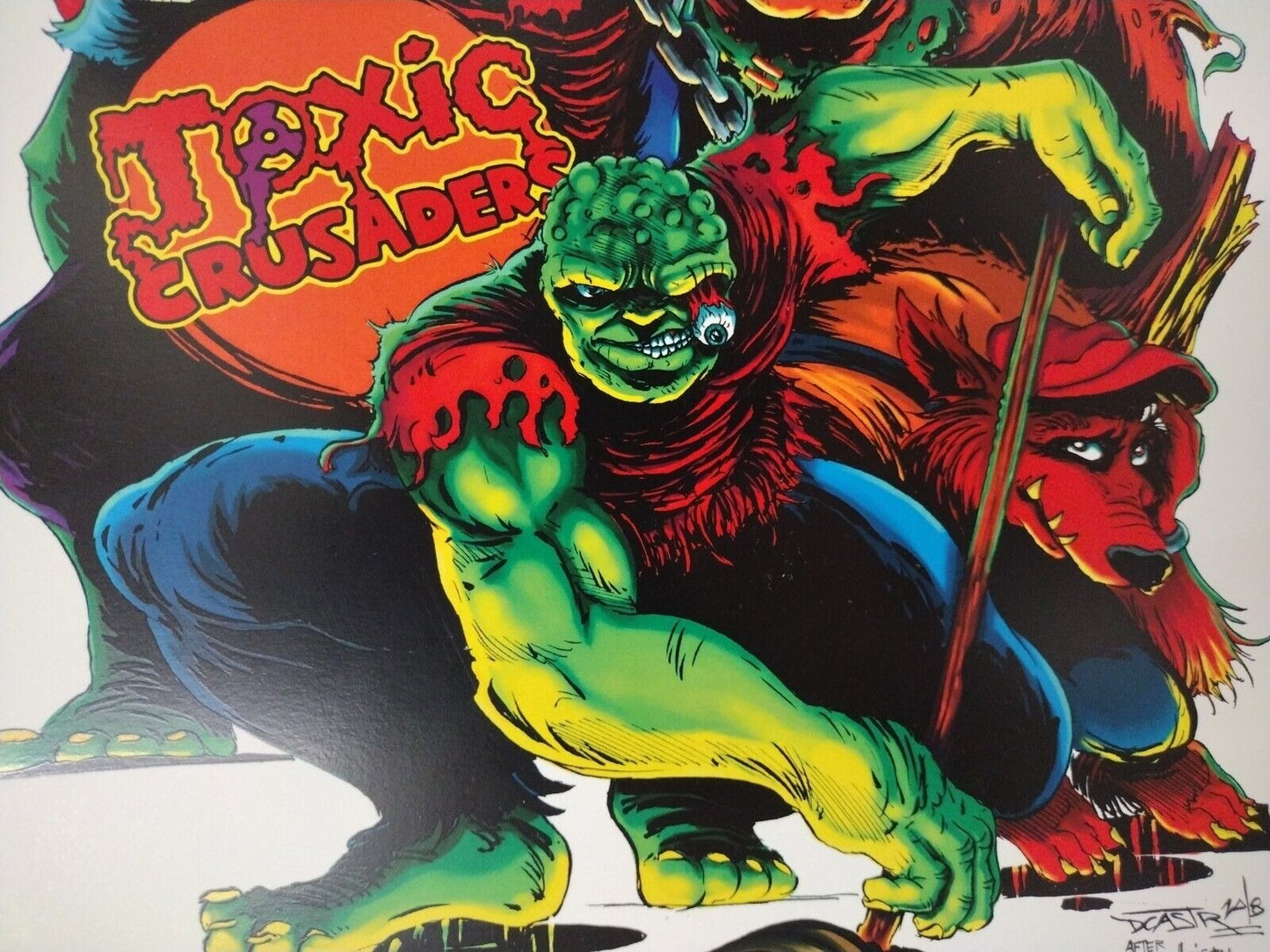 Toxic Crusaders (2021) Dave Castr 11X17" Poster Print Signed & #'d ARG LTD 1/27