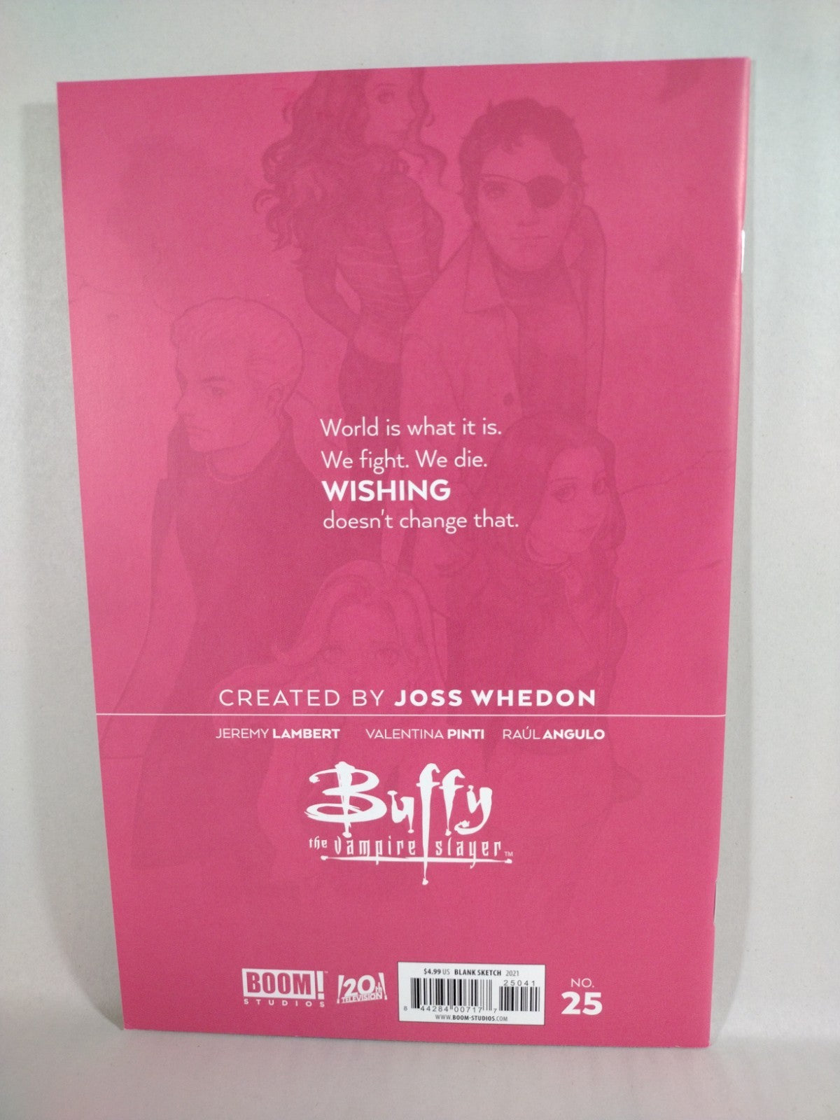 Buffy The Vampire Slayer 25 (2021) Boom Studios Blank Sketch Cover Variant Comic