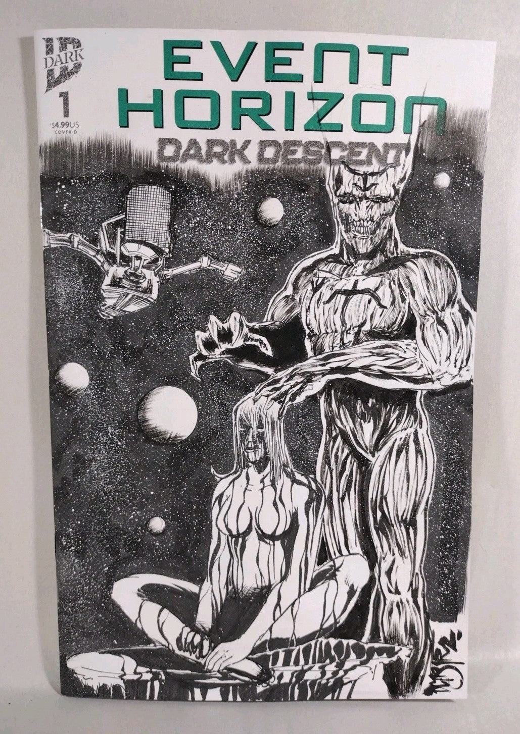 Event Horizon Dark Descent 1 (2025) IDW Sketch Cover Comic W Original DCastr Art