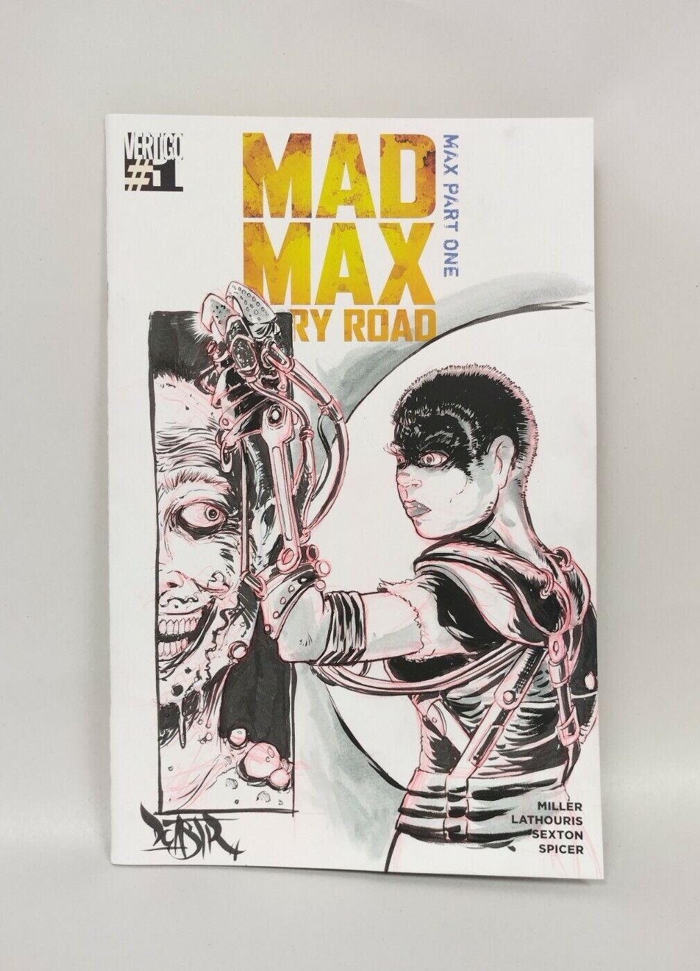 Mad Max Fry Road  Max Party One #1 Blank Cover Variant Comic W Original Art ARG 