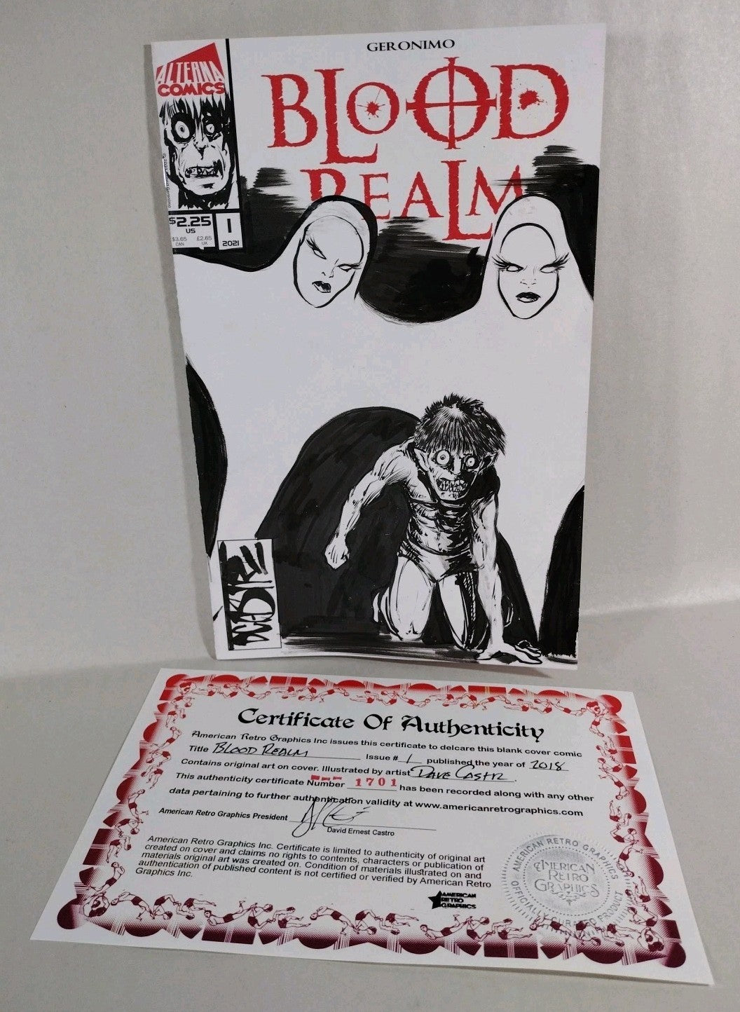 Blood Realm #1 (2018) Alterna Comic Sketch Cover With Original Dave Castr Art