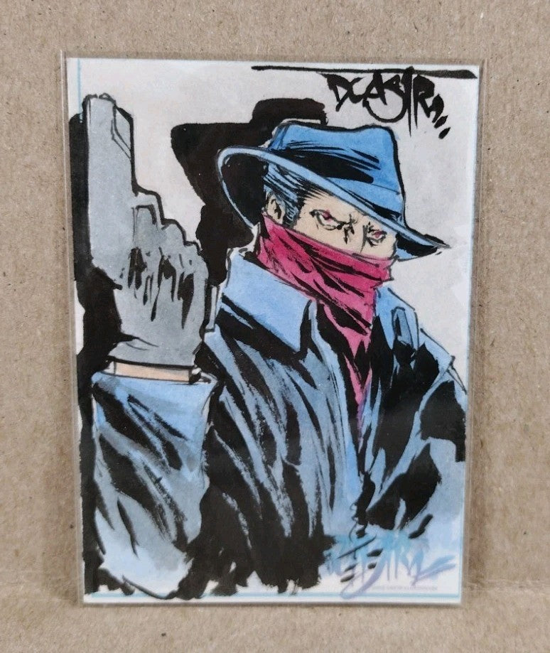 Dave Castr Crusin (2025) OAC Sketch Card W Original Shadow Art ACEO