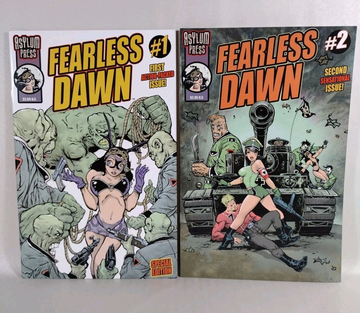 Fearless Dawn (2009) Complete Asylum Press Comic Series 1-4 +8 One Shots Mannion
