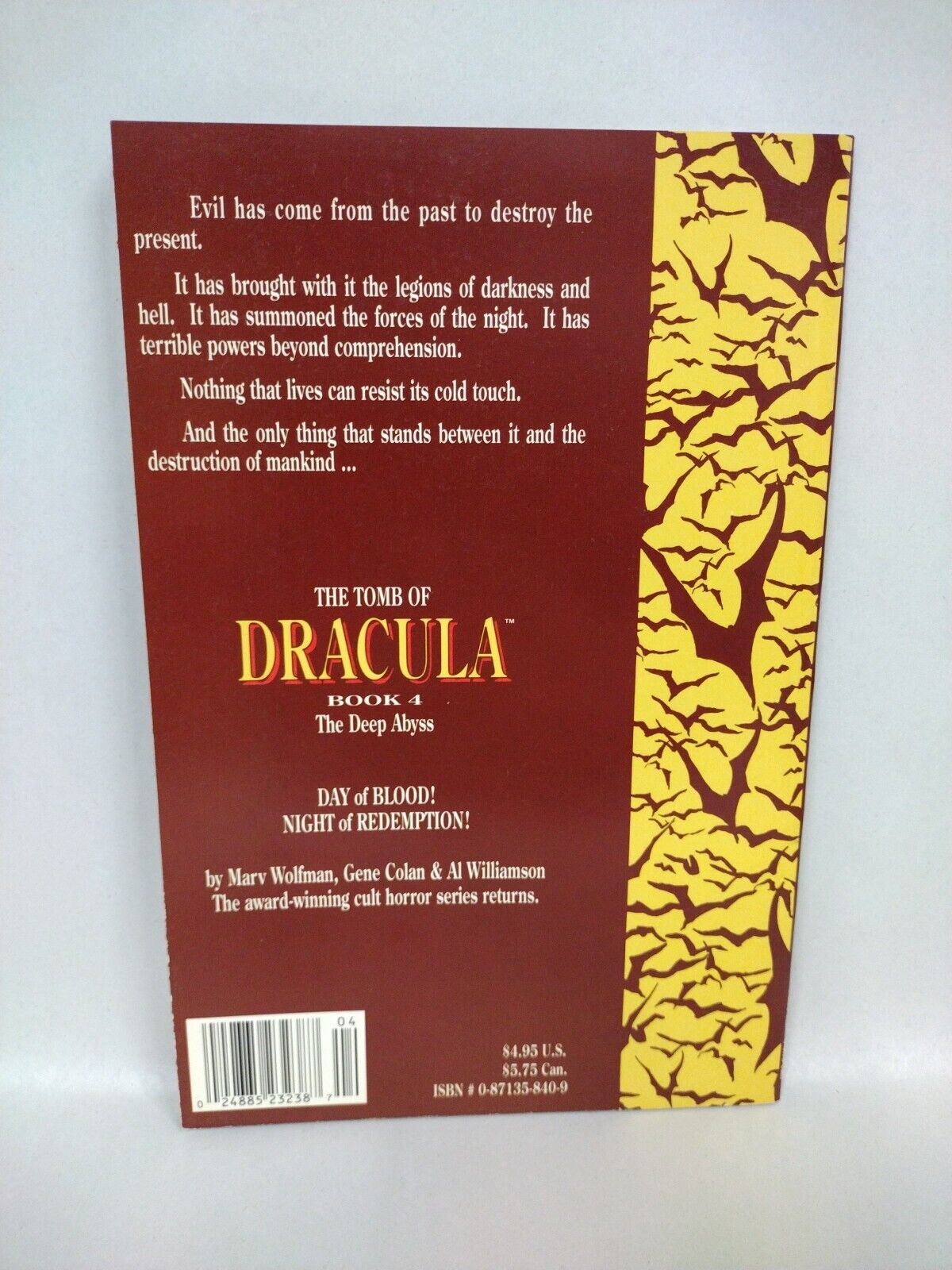 Tomb Of Dracula Day Of Blood Night Of Redemption (1991) Complete Epic Comic Set