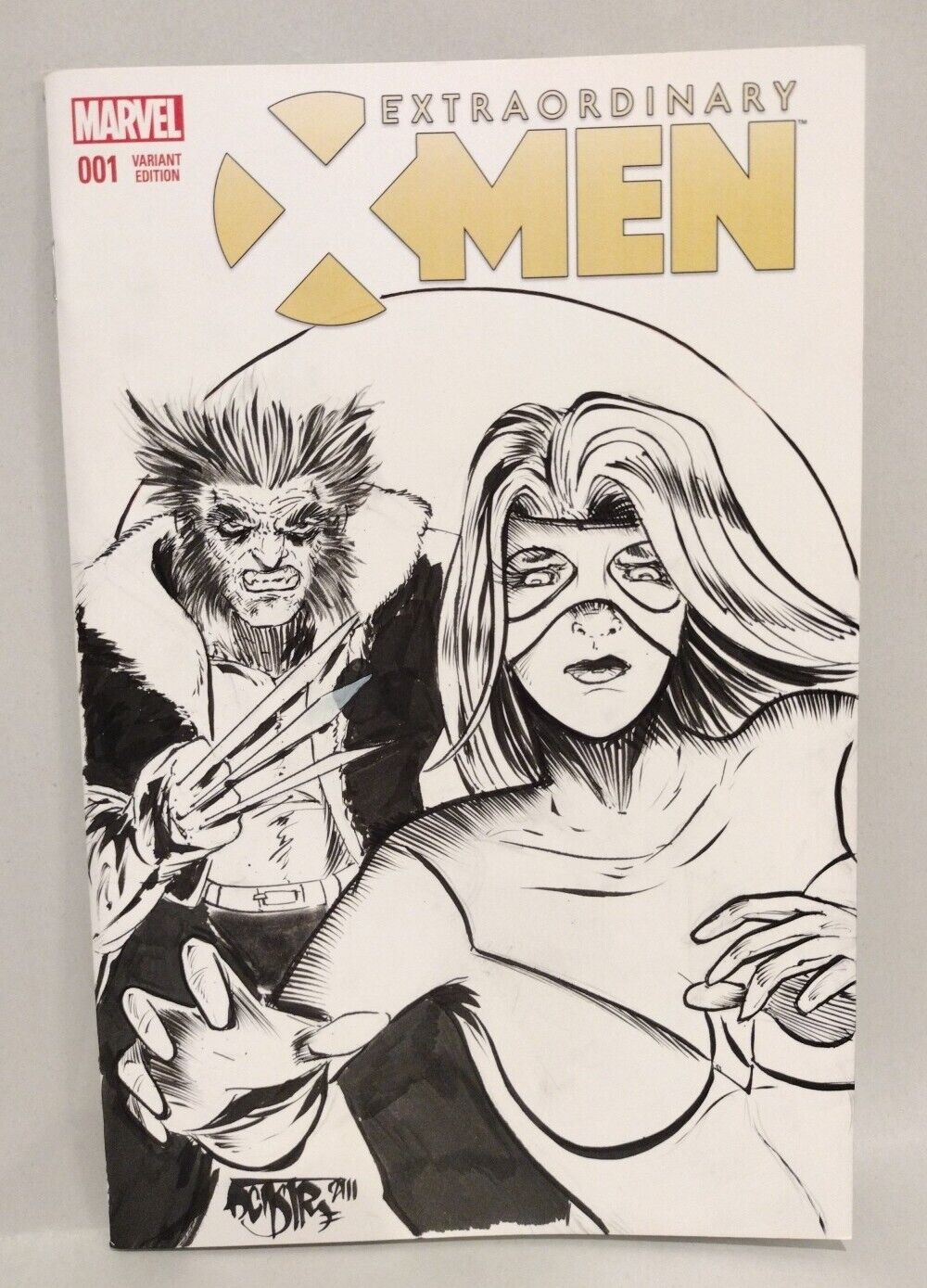 Extraordinary X-Men #1 (2016) Marvel Sketch Cover Variant Comic W Original Art