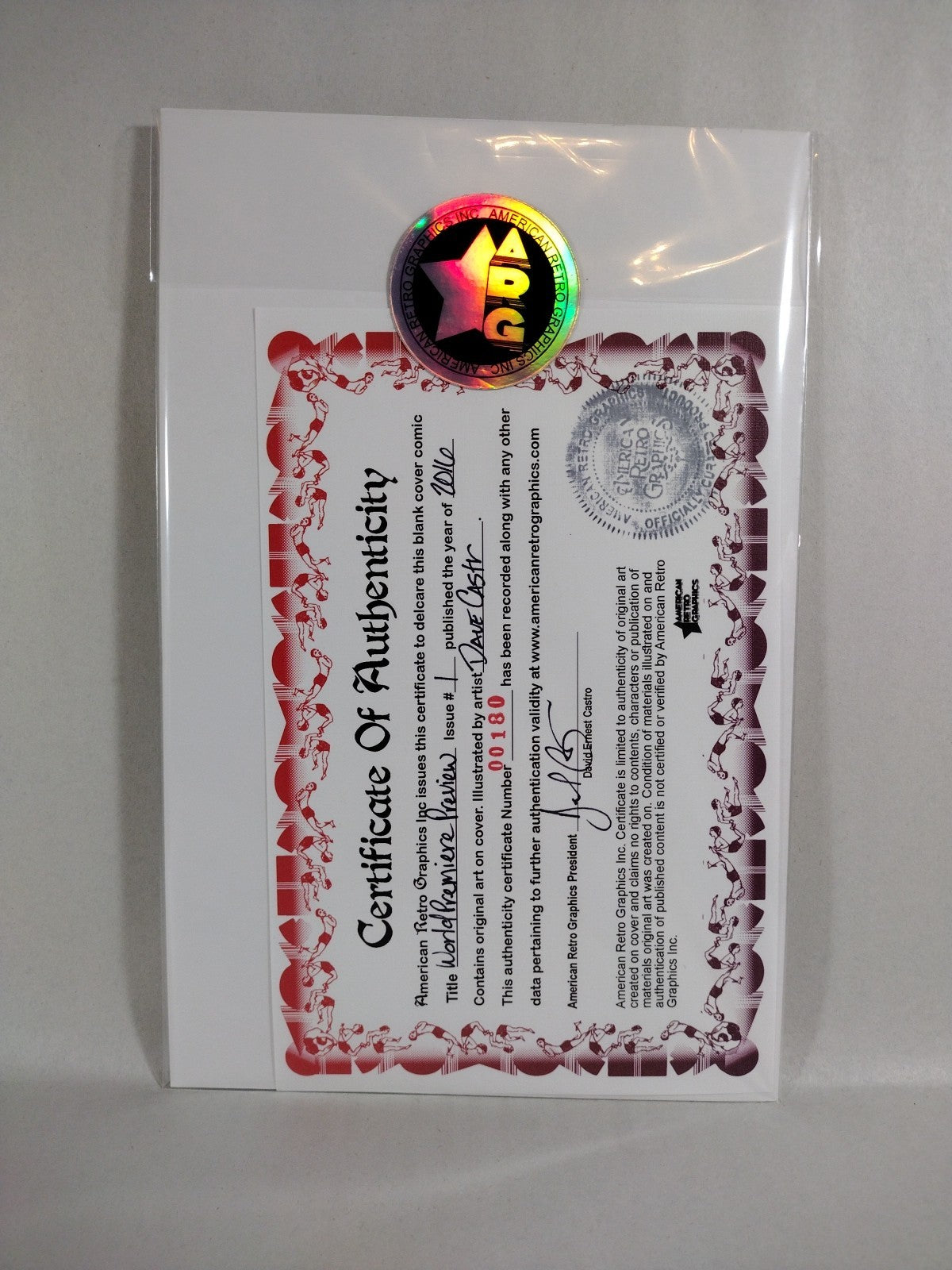 Ominous Press World Premiere #1 Sketch Cover Variant Comic W Original DCastr Art