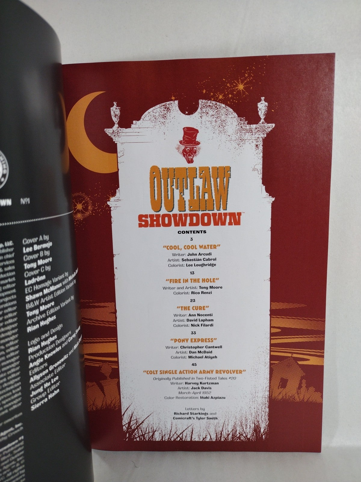 OUTLAW SHOWDOWN #1 2025 EC Horror Western Comic Variant CVR E 1:20 Tony Moore NM