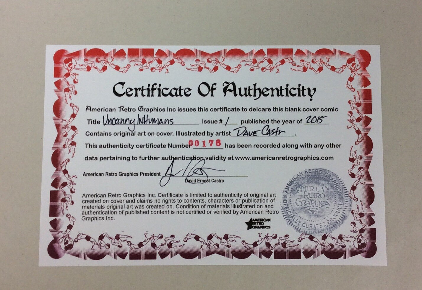 Uncanny Inhumans #1 (2015) Marvel Sketch Cover Var Comic W Original Art DCastr