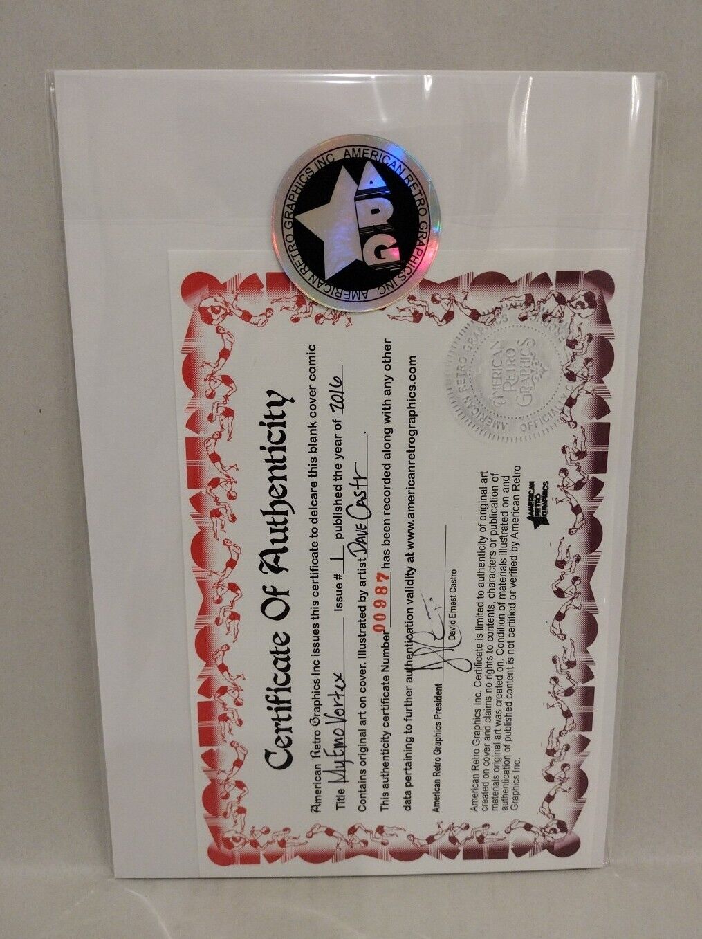 MY EMO VORTEX #1 Sketch Cover W Original  Silver Bullet Werewolf Art Dave Castr