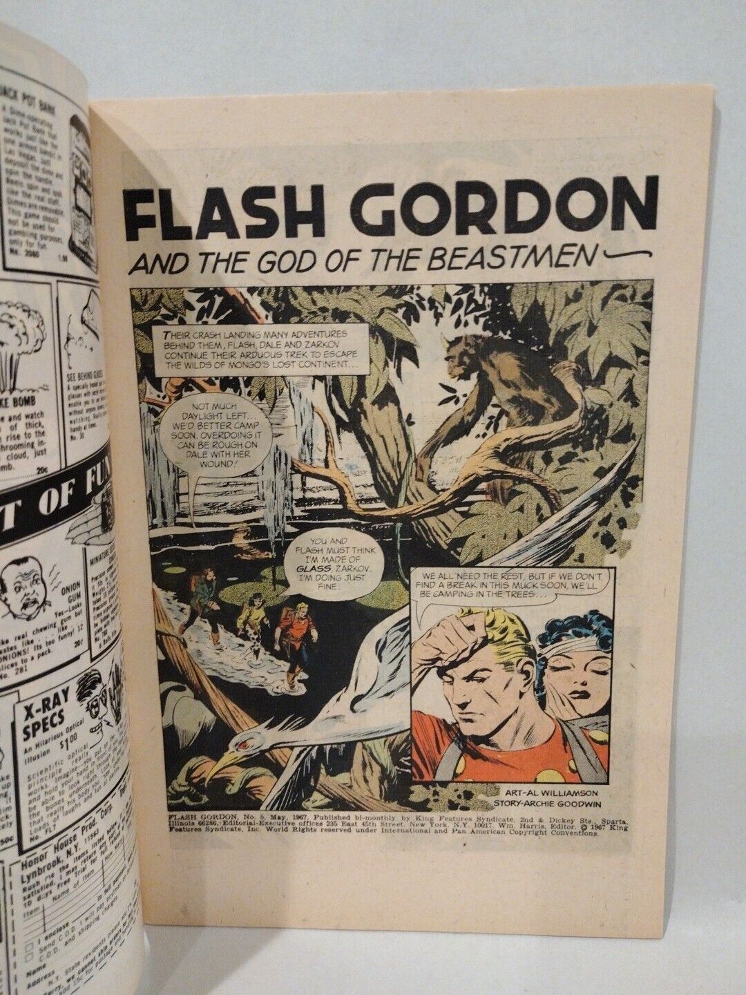 FLASH GORDON #5 (1967) King Comics Al Williamson Cover Dr Zarkov Mongo VF-NM