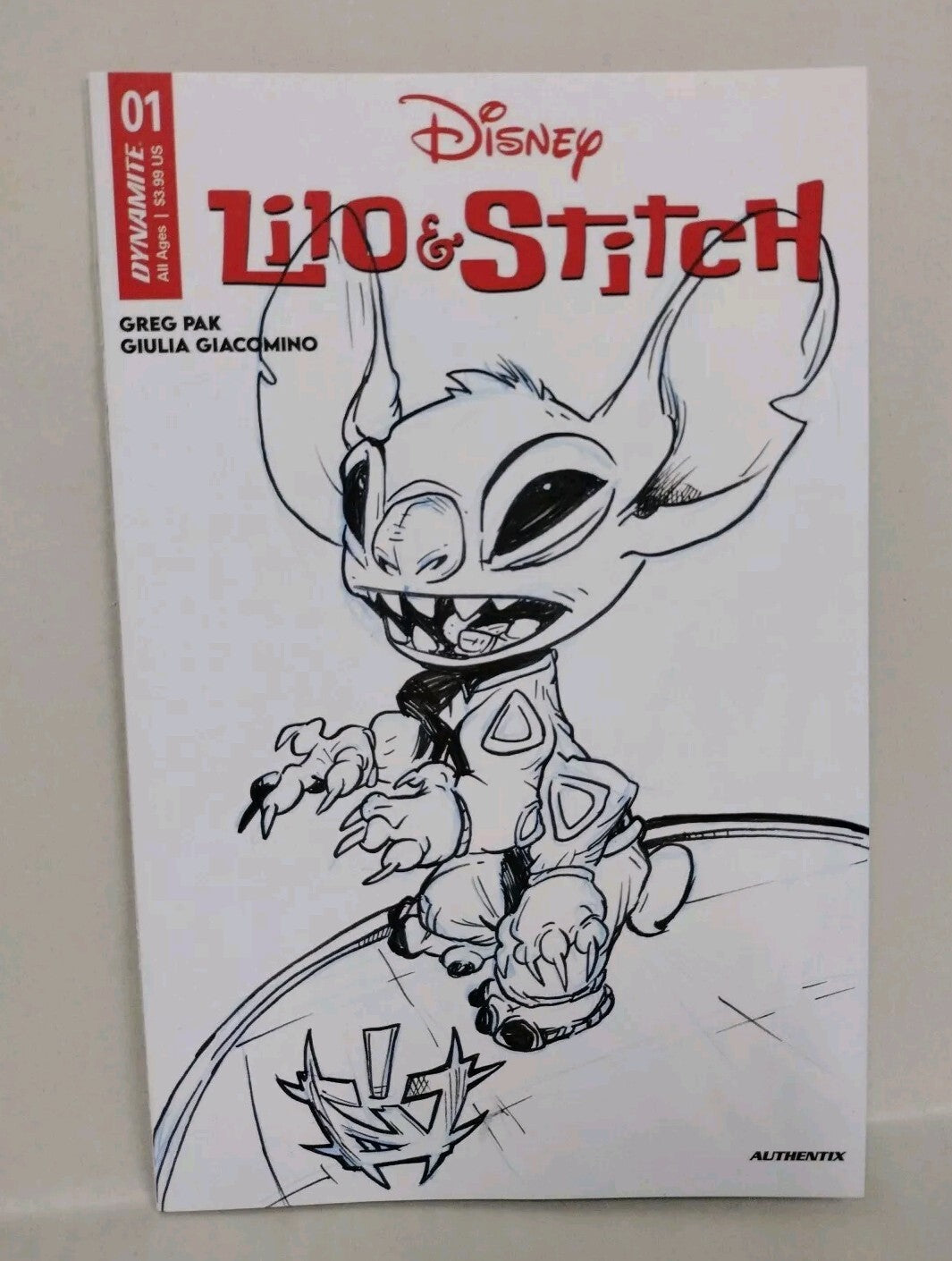 Lilo & Stitch #1 (2024) Disney Dynamite Sketch Variant Cover W Original Art 