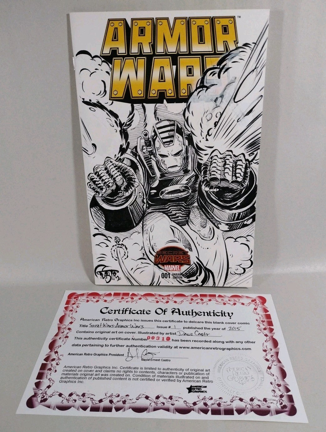 Armor Wars Secret Wars #1 Sketch Cover Variant W Original War Machine DCastr Art