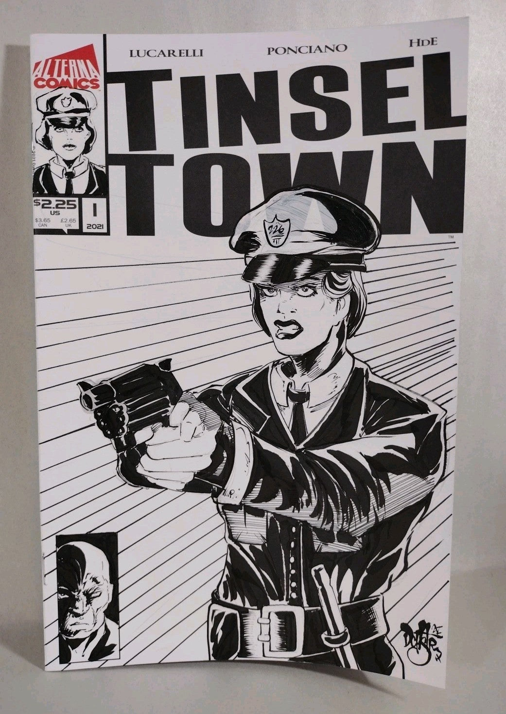 Tinsel Town #1 (2018) Alterna Comic Sketch Cover With Original Dave Castr Art