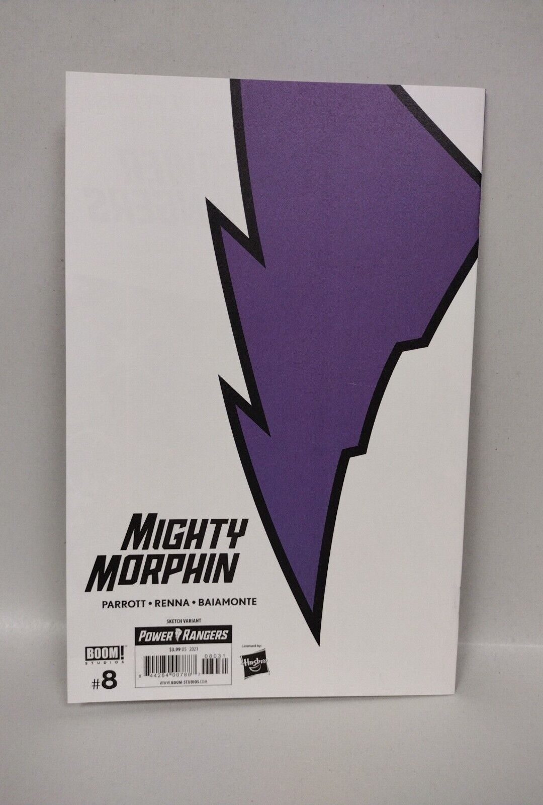 Mighty Morphin #8 Blank Cover Comic W Pink Ranger Original Brian Lacey Art