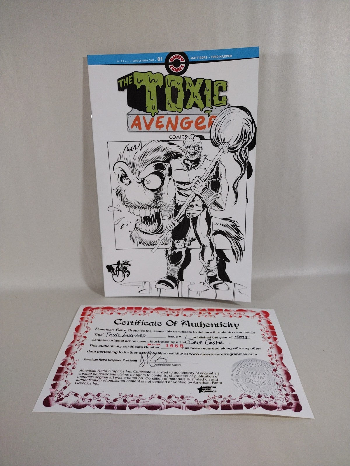 Toxic Avenger #1 (2025) Ahoy Sketch Cover W Original Dave Castr Bobby Art