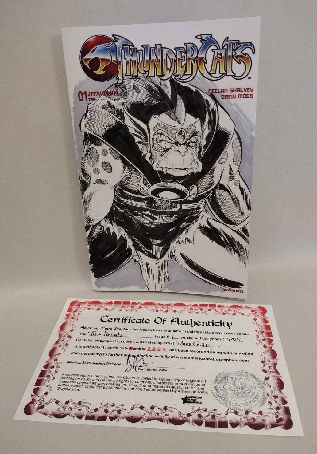 Thundercats #1 (2024) Dynamite Sketch Cover Comic W Original DCastr Slithe Art