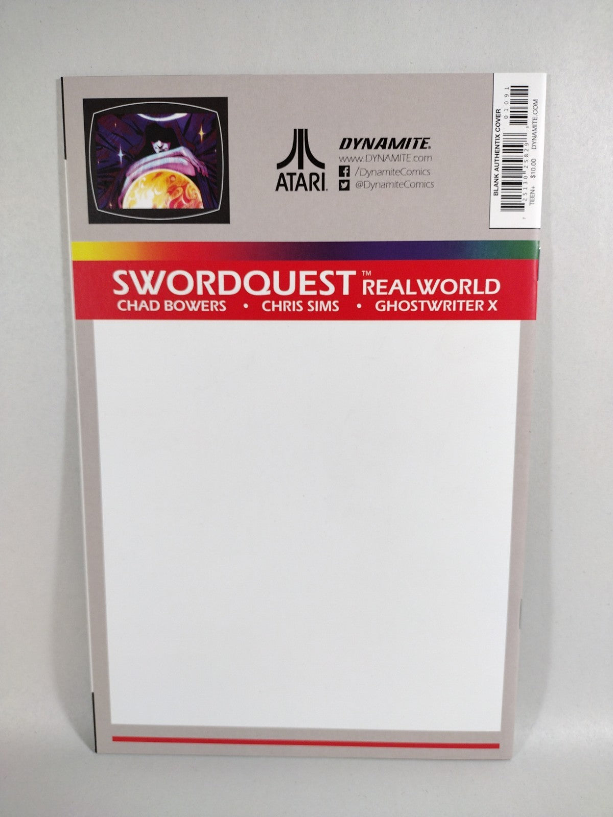 Sword Quest #1 (2017) Atari 2600 Dynamite Blank Sketch Cover Variant Comic NM