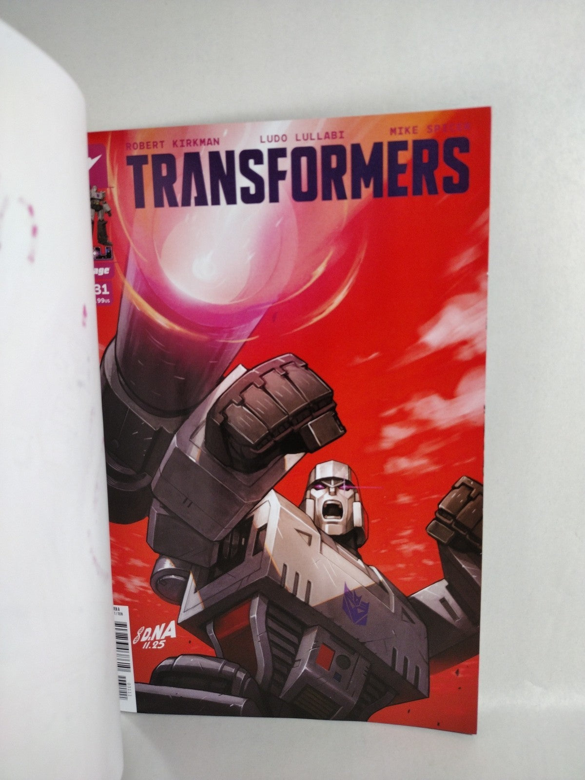 Transformers 31 Image Comic 2026 Sketch Var Cover W Original Megatron DCastr Art
