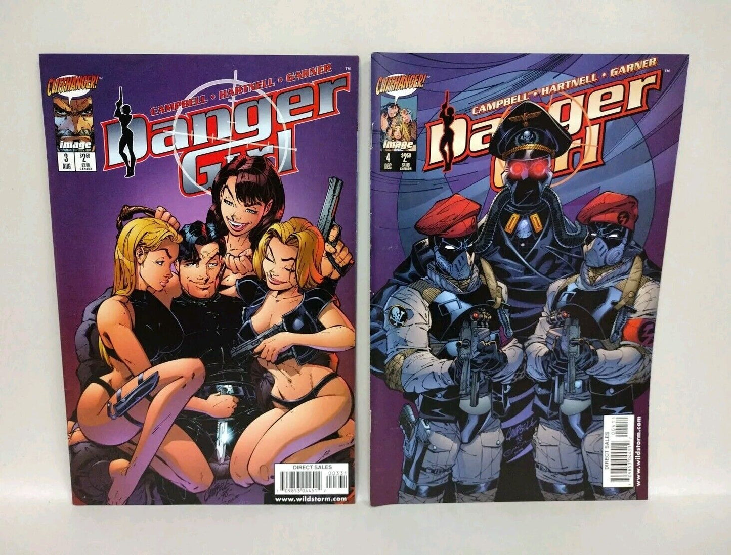 Danger Girl (1998) Image Cliffhanger Comic Lot #3 4 J Scott Campbell