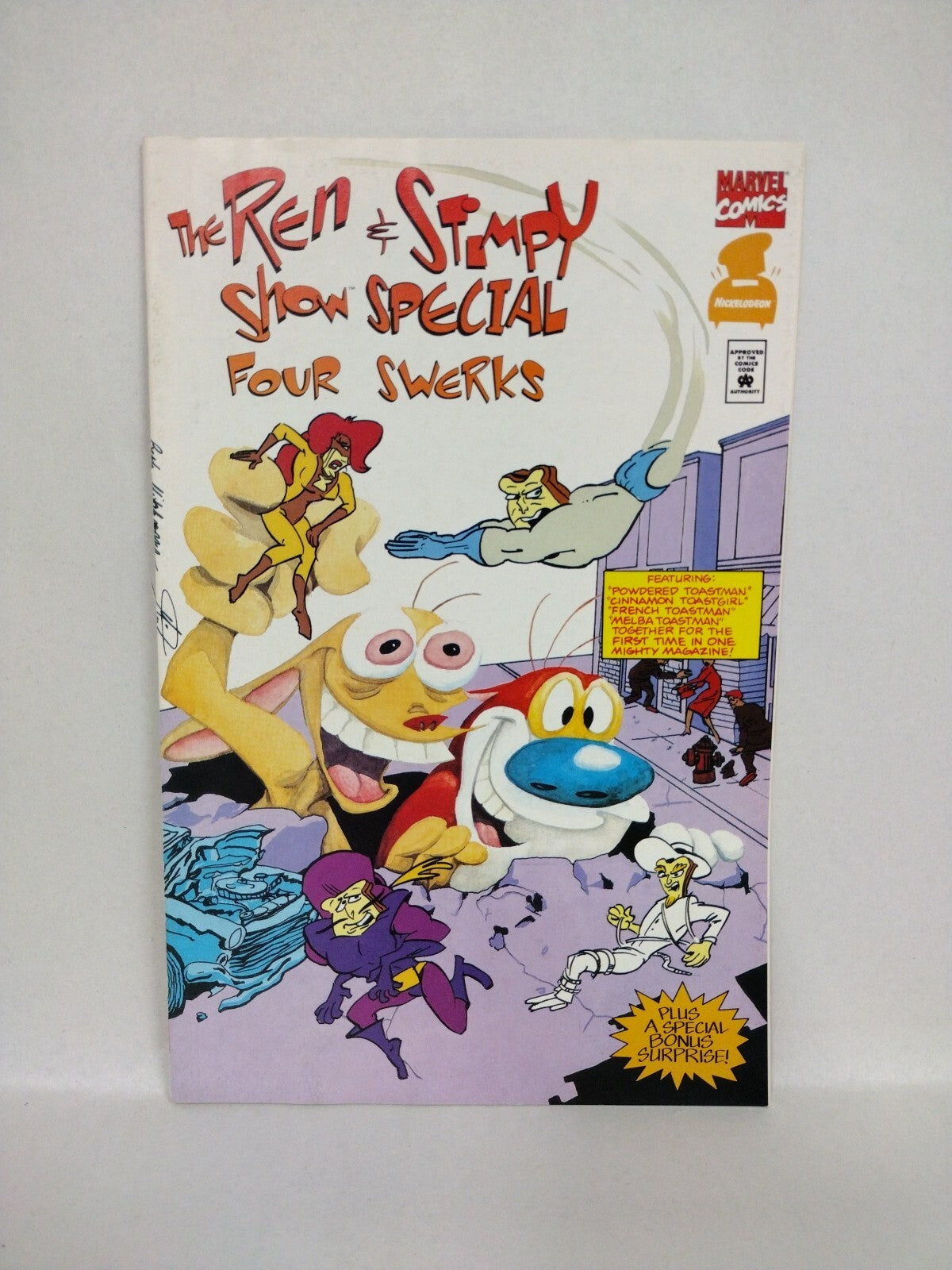 Ren And Stumpy Show Marvel Comic Lot Set #21 22 26 37 Special Four Swerks VF