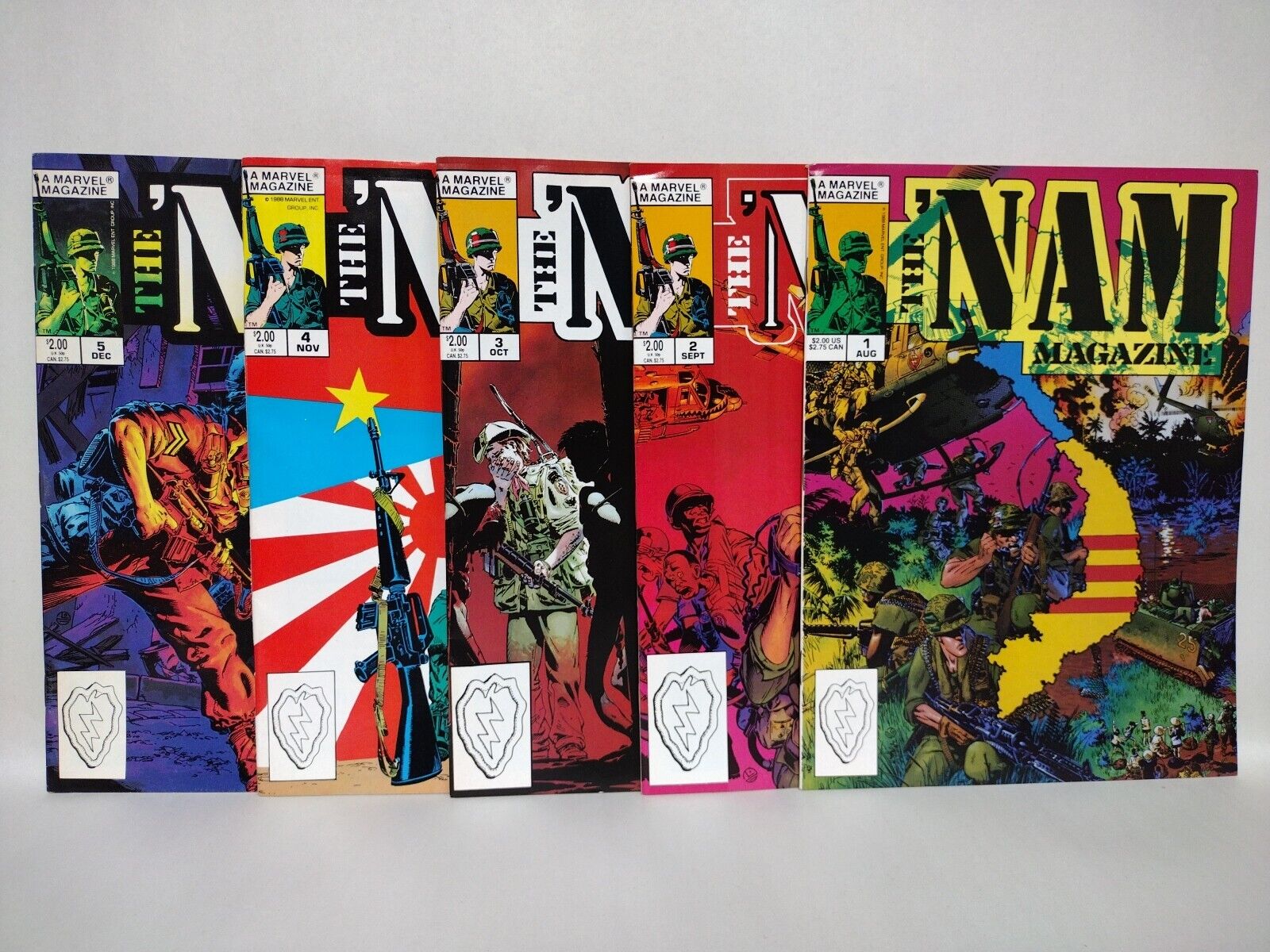 The NAM Magazine (1988) Marvel Comic Lot Set #1 2 3 4 5 Michael Golden FN