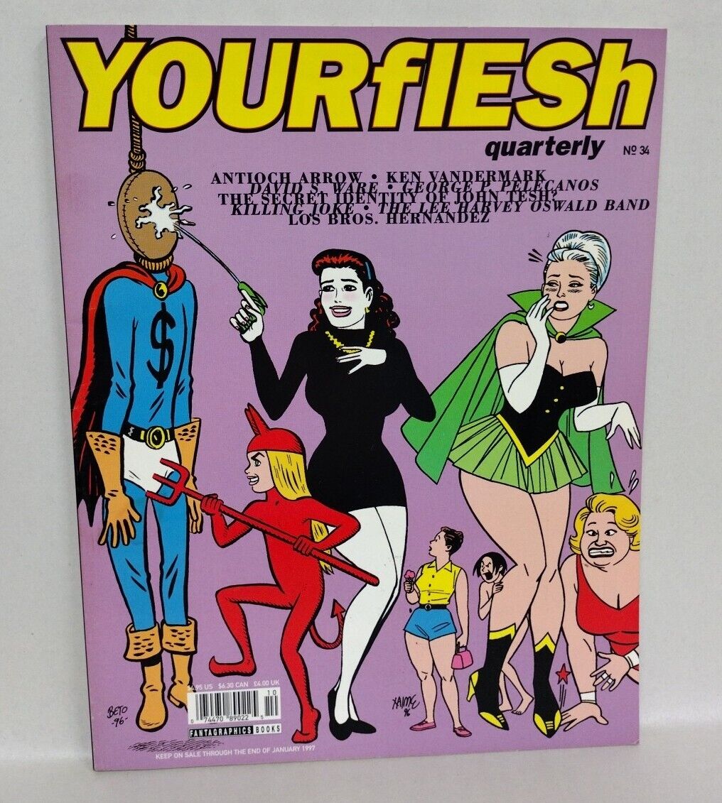 Your Flesh #34 (1996) Fantagraphics Punk Magazine Antioch Los Hernandez Bros