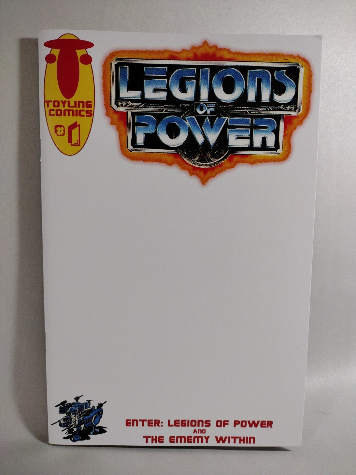 Legions Of Power #1 Action Figure Reprint Comic Blank Sketch Cover Variant NM