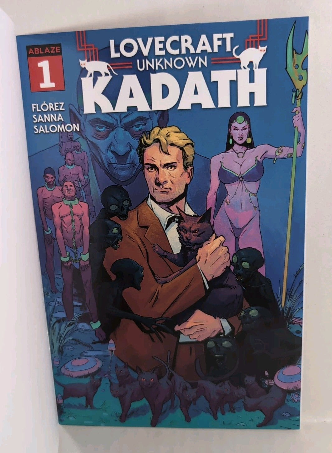 Lovecraft Unknown Kadath #1 (2022) Ablaze Comic Blank Sketch GID Variant Cover
