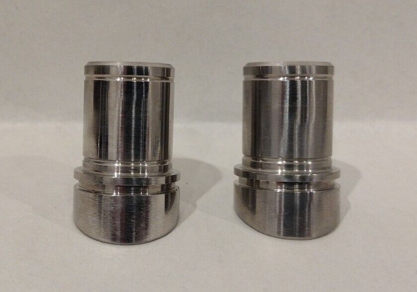 Lot Of 2 Custom Men's Ring Holder Displays Solid Brushed Steel