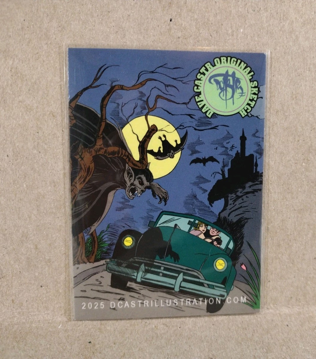 Dave Castr Crusin (2025) OAC Sketch Card W Original Alien Monster Art ACEO