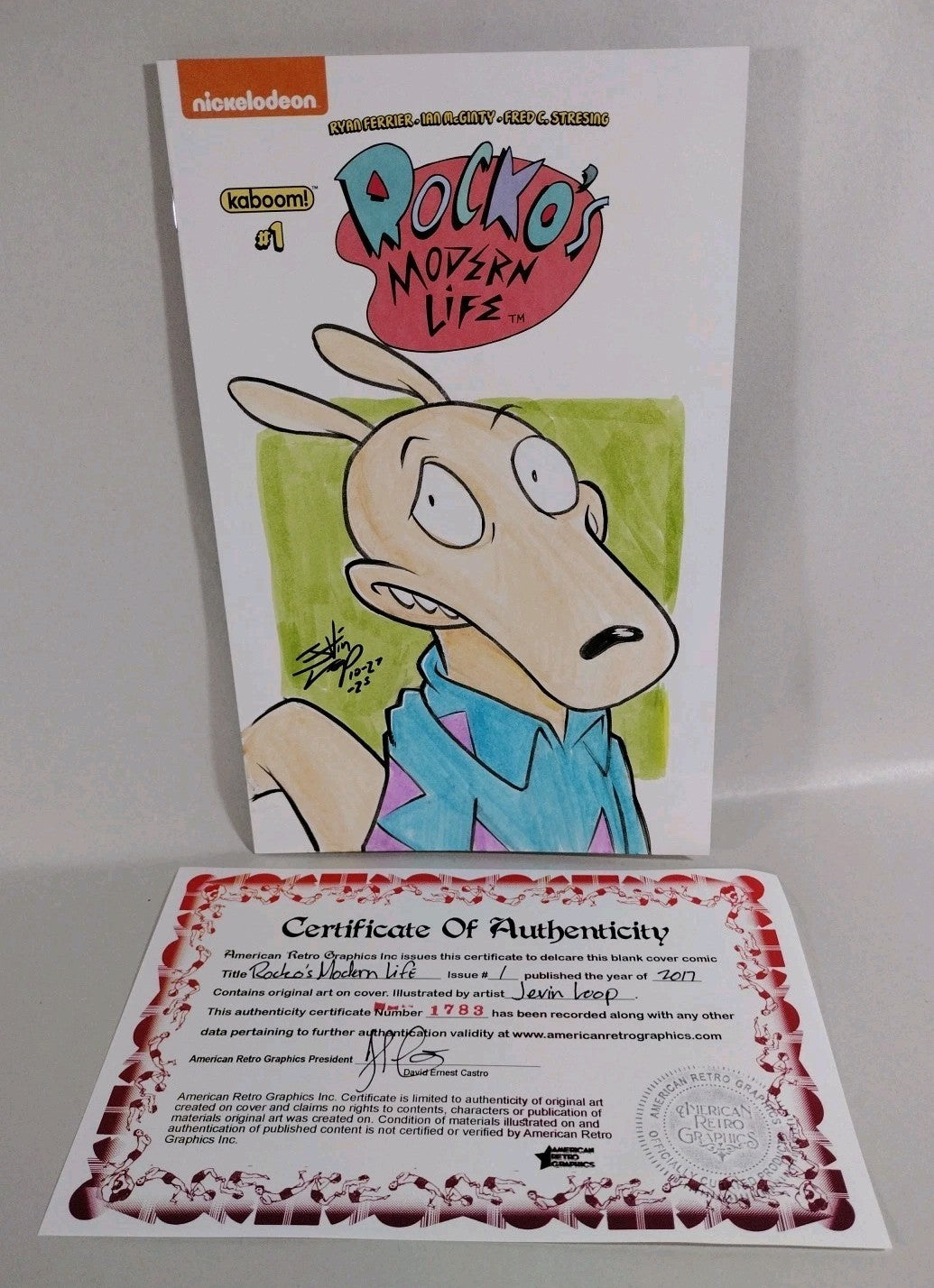 Rocko's Modern Life #1 (2017) Boom Comic Sketch Cover W Original Jevin Loop Art
