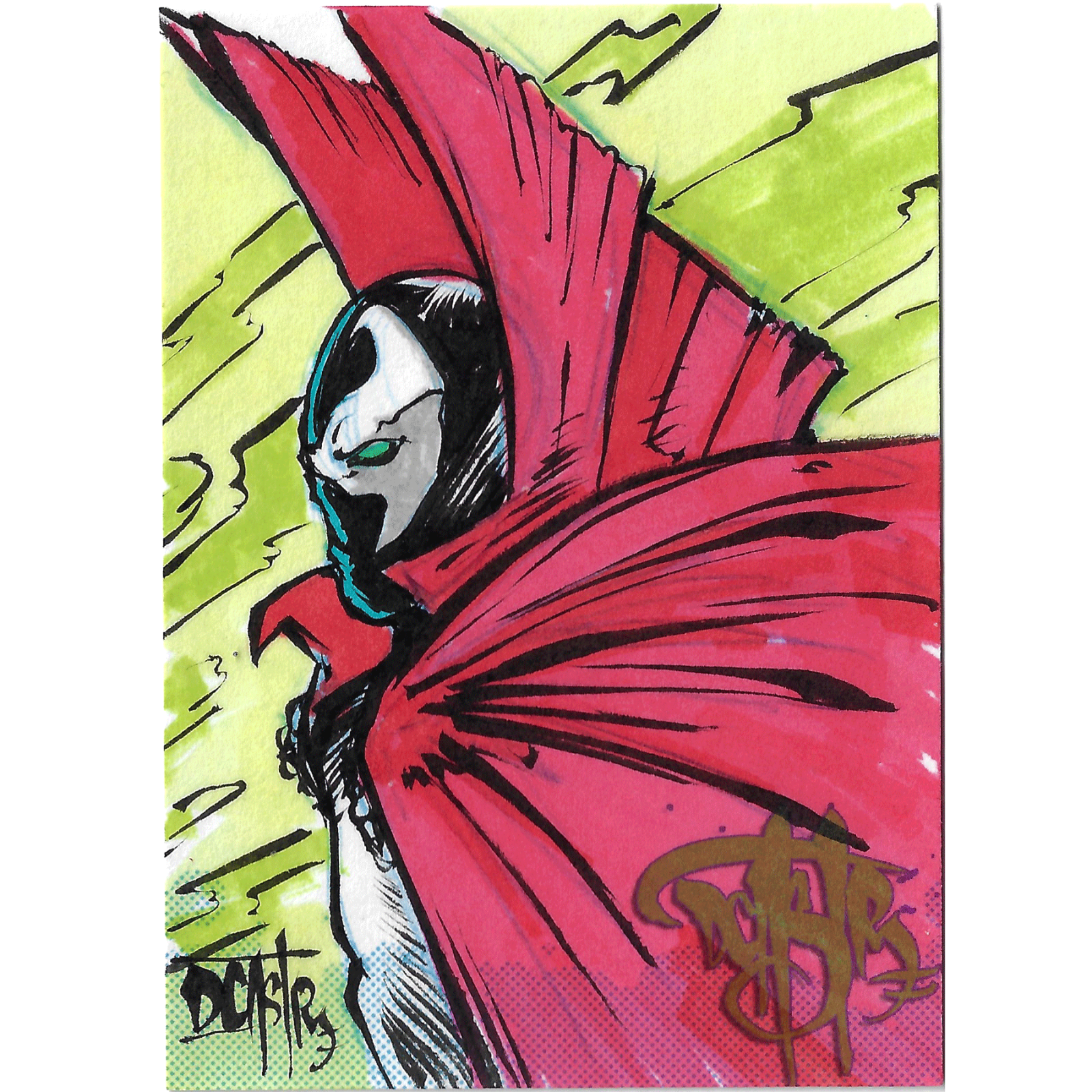 DCastr Iron Claw Series Personal Sketch Card Original 1/1 Spawn Art W Holder