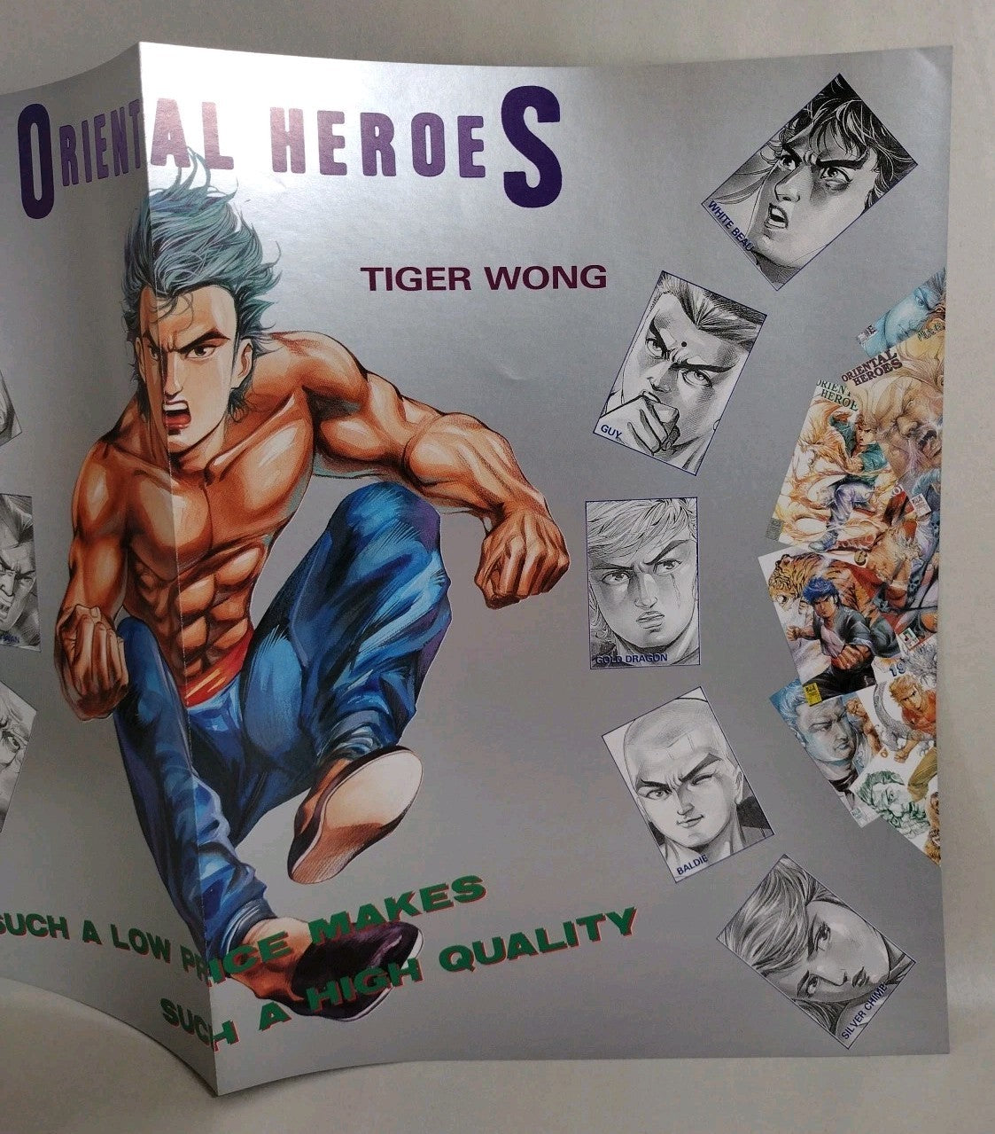 Oriental Heroes (1991) Jademan Outlook Comics Promo 11 X 16.5" Poster Sell Sheet