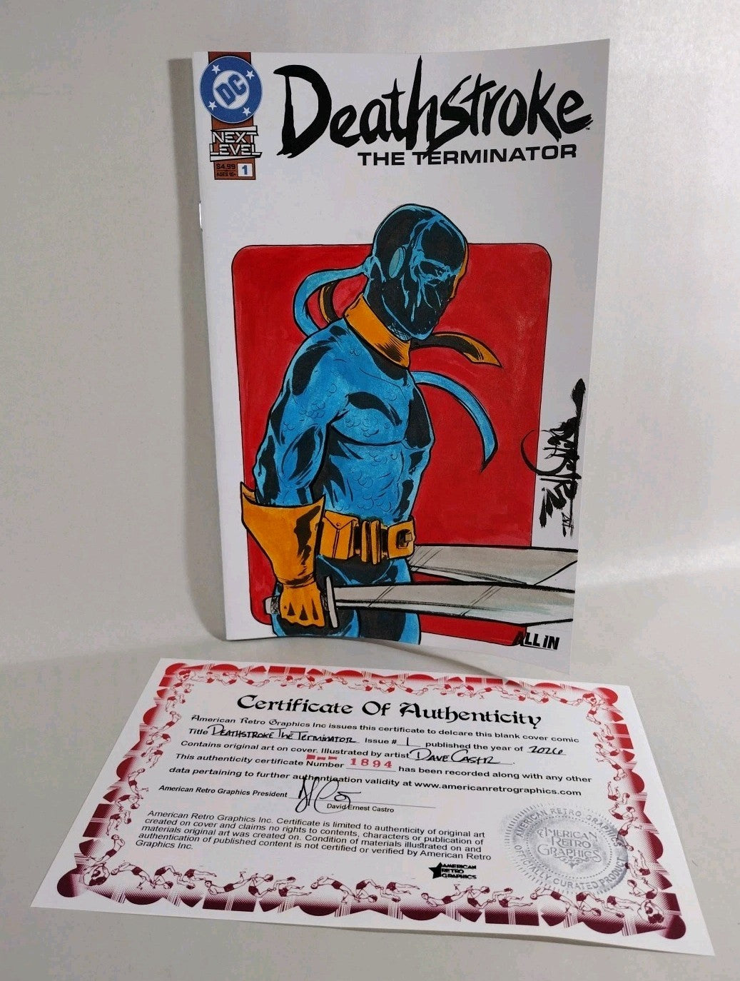 Deathstroke Terminator #1 (2026) DC Sketch Var Cover Comic W Original DCastr Art