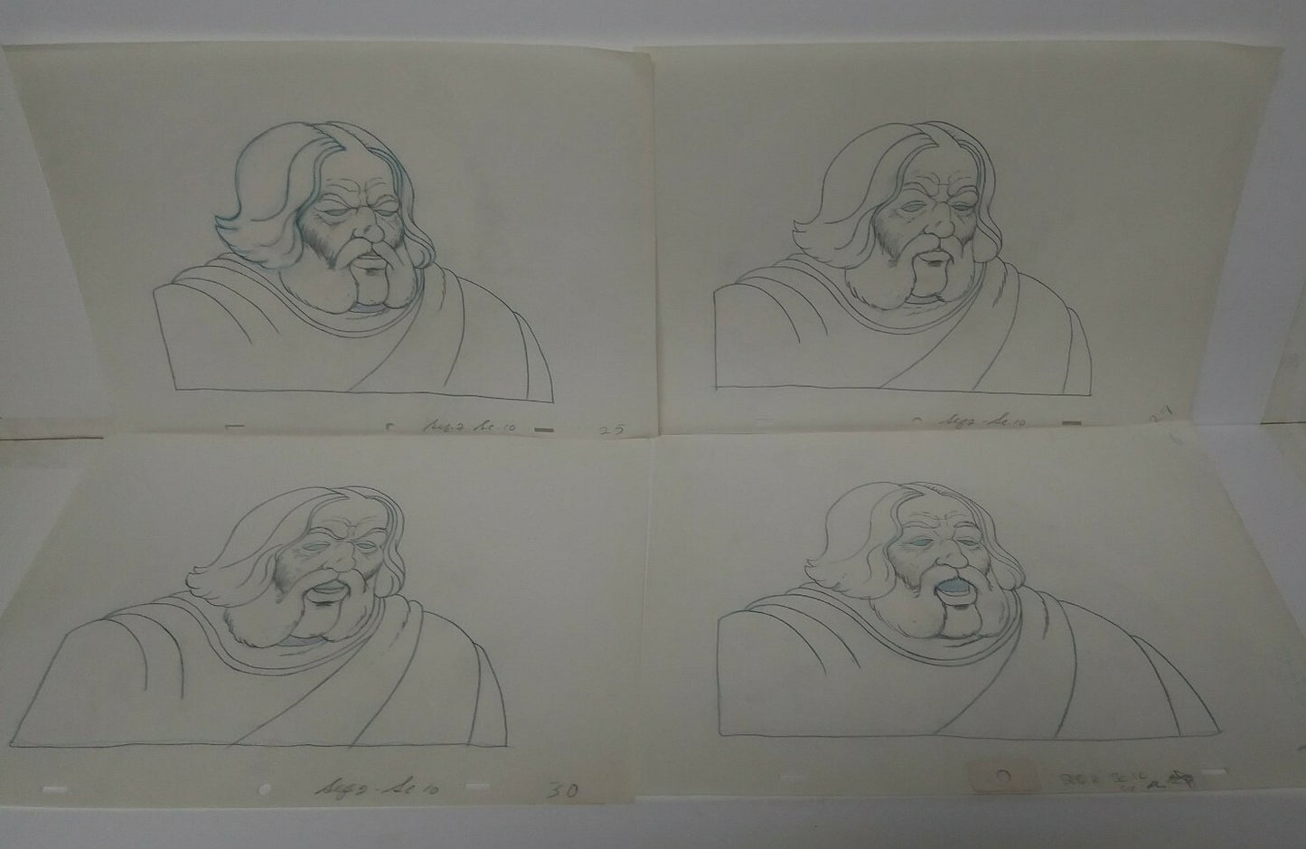 Lot Of 10 Original 1981 Heavy Metal Animation Pencil Art Prelims of Elder TAARNA