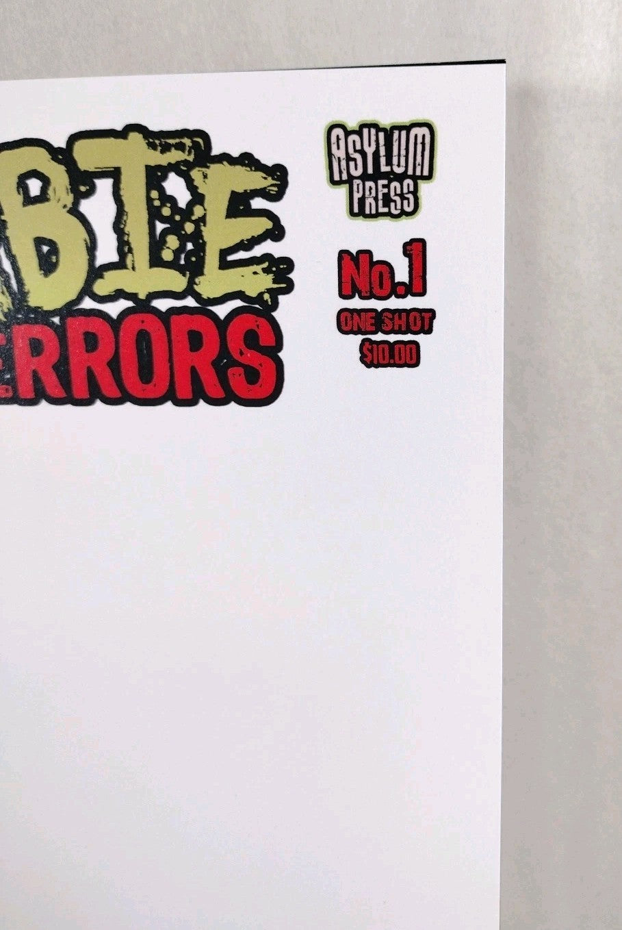 Zombie Terrors Halloween Special #1 (2021) Asylum Sketch Blank Cover Comic NM